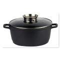 Ensemble de cuisine antiadhésif en aluminium en gros, cuisinière à gaz à induction 20 24 28 cm non coquette sans bâton Casserole en revêtement